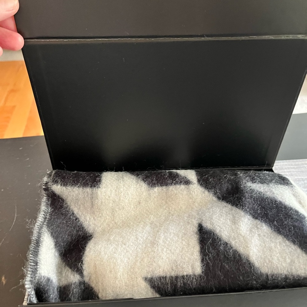 AllSaints Monochrome Wool Scarf